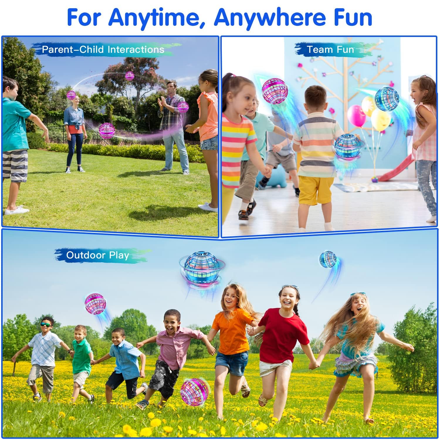 Zookao Boomerang Hover Ball held in hand for portable practice.