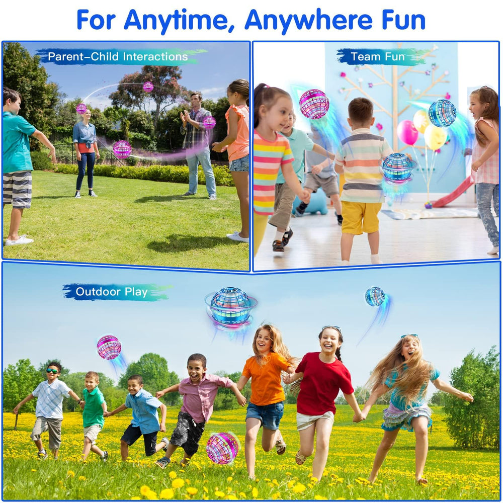 Zookao Boomerang Hover Ball held in hand for portable practice.