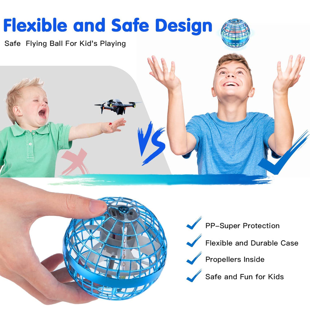 Zookao Boomerang Hover Ball with LED lighting enhances nighttime play.