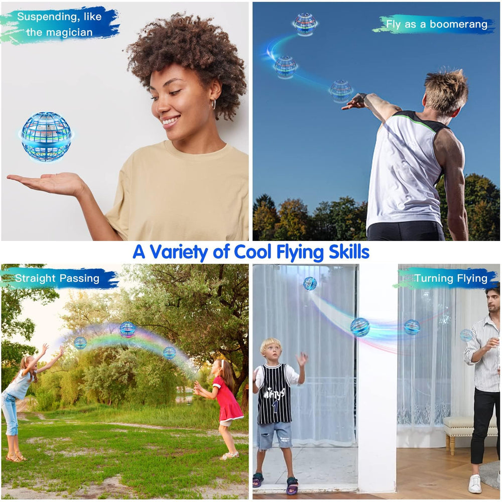 Zookao Boomerang Hover Ball USB charging enables quick recharging.
