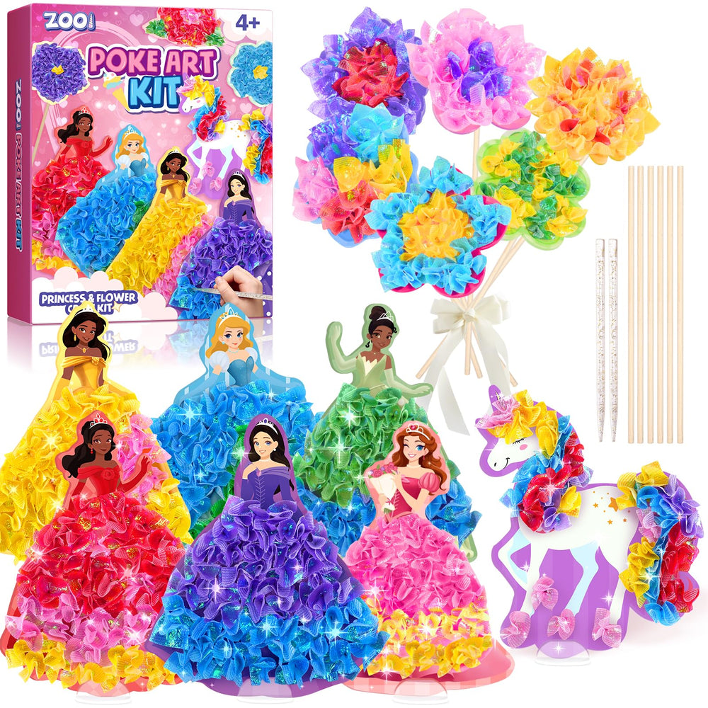 ZOOI Poke Art Kit princess foam figures ready for creative crafting
