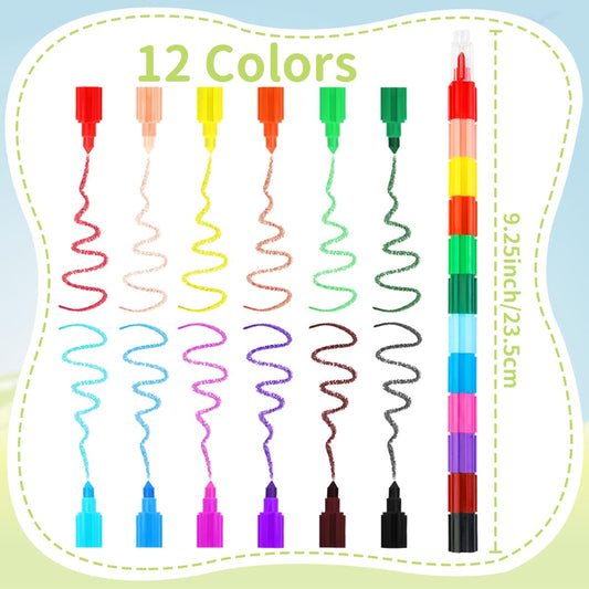Zooyinfy rainbow 12 colors per crayon inspires creative art projects