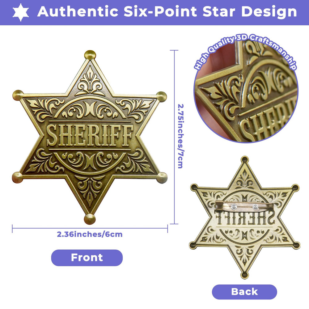 Zorleniva deputy badge angled side, adds authentic prop realism.