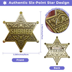 Zorleniva deputy badge angled side, adds authentic prop realism.