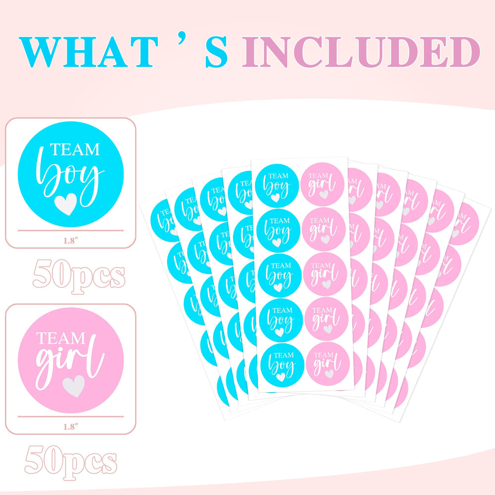 ZouYee blue Team Boy gender reveal sticker on water bottle for votes