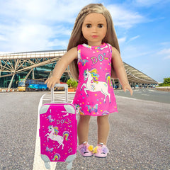 ZQDOLL compact packaging box showcasing the 29-piece doll play set