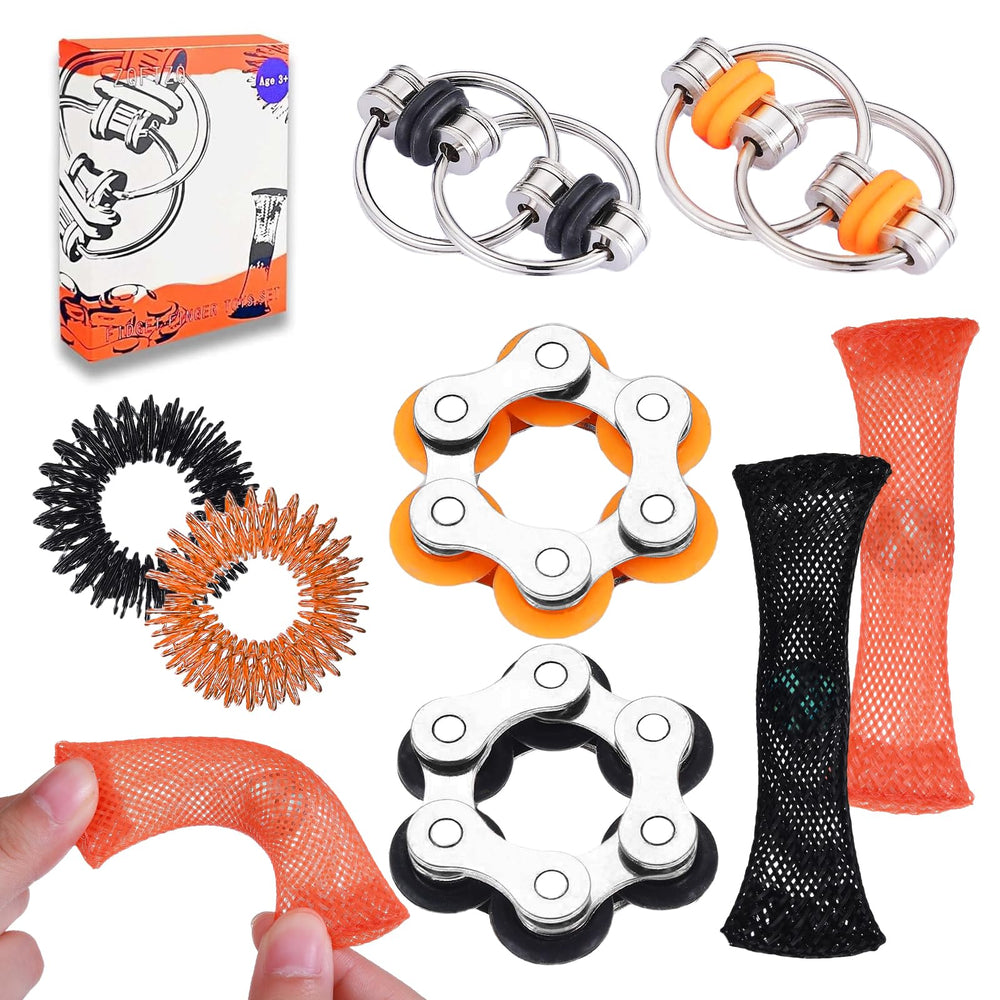 ZQFTZQ 8Pcs sensory fidget toys with spinner for focused work and calm moments.