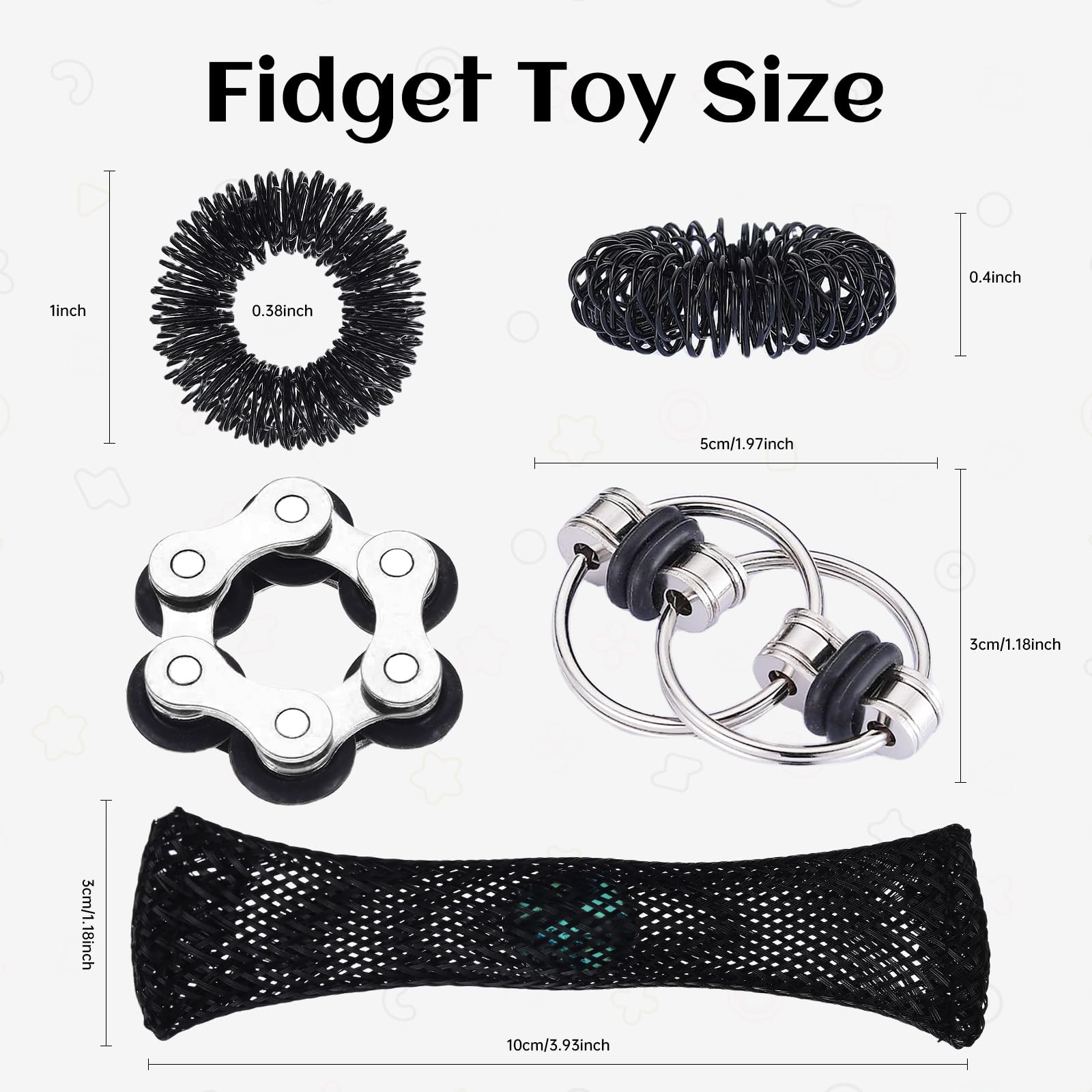 ZQFTZQ flippy roller chain close-up for tactile stimulation
