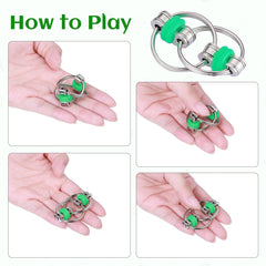 ZQFTZQ six-roller bike chain fidget 2-pack for quiet desk play