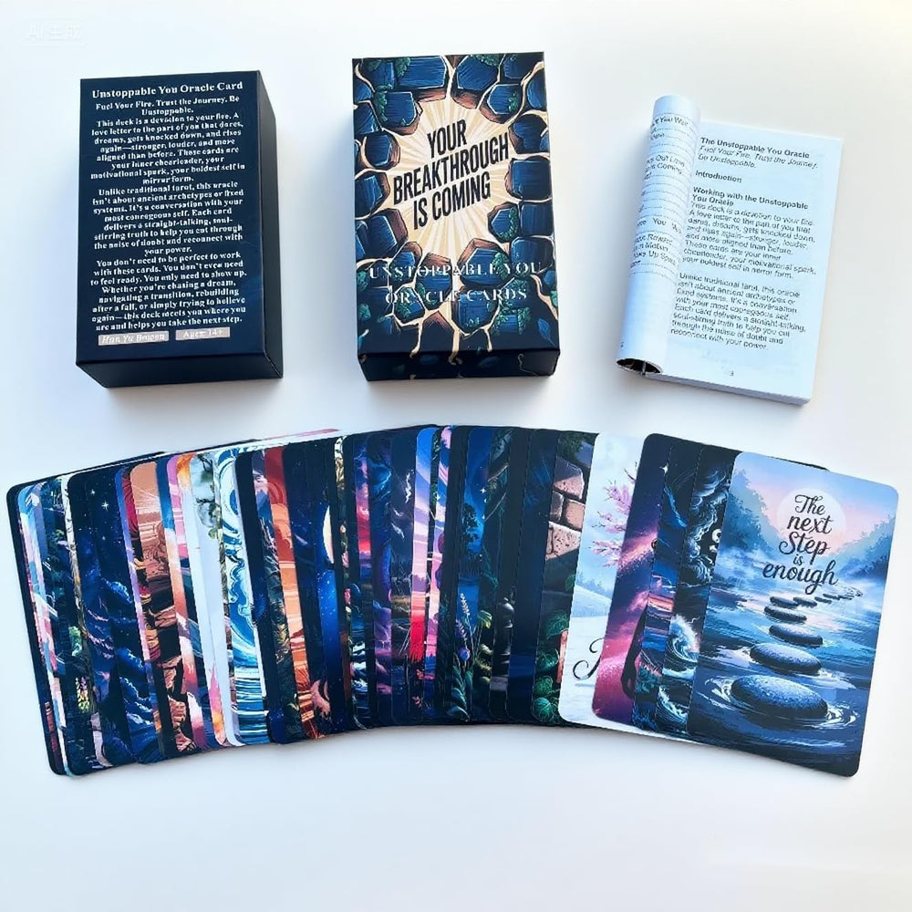 ZHQGYN Unstoppable You card during journaling builds momentum