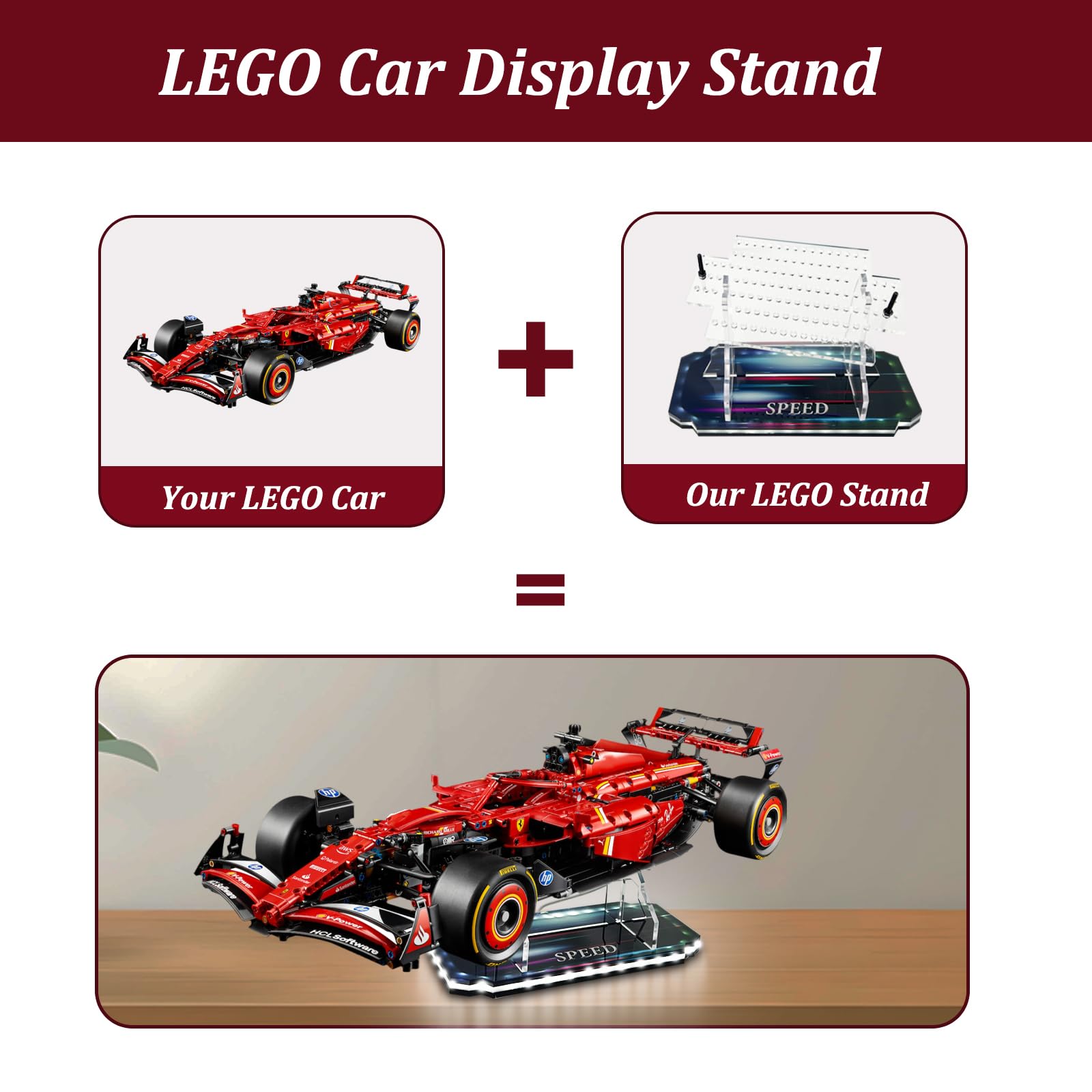 ZQYALPSID acrylic stand assembly demonstrates quick, tool-free setup