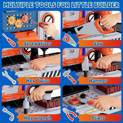 Zsinb car-shaped toolbox flips to a workbench in seconds for versatile play.