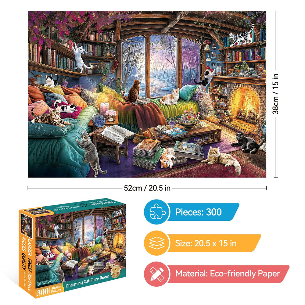 ZSYCZAO cat winter puzzle — cozy character scene ideal for quiet evenings.