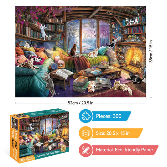 ZSYCZAO cat winter puzzle — cozy character scene ideal for quiet evenings.