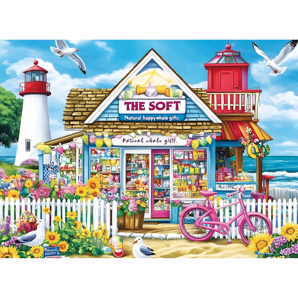 ZSYCZAO coastal flowers and ocean view puzzle for adults with vibrant colors for relaxation