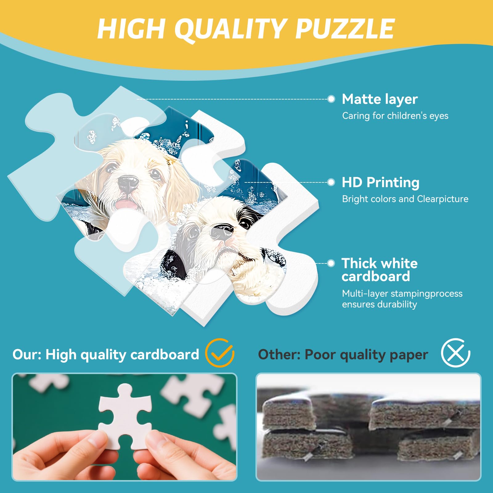 ZSYCZAO eco-friendly recycled cardboard puzzle material close view.