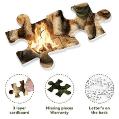 ZSYCZAO forest dogs camping puzzle – vivid colors reveal forest detail and life