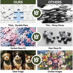 ZSYCZAO forest dogs camping puzzle – sturdy pieces snap securely for smooth puzzling