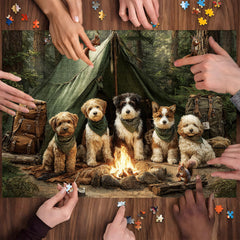 ZSYCZAO forest dogs camping puzzle – ideal for solo focus or group challenge
