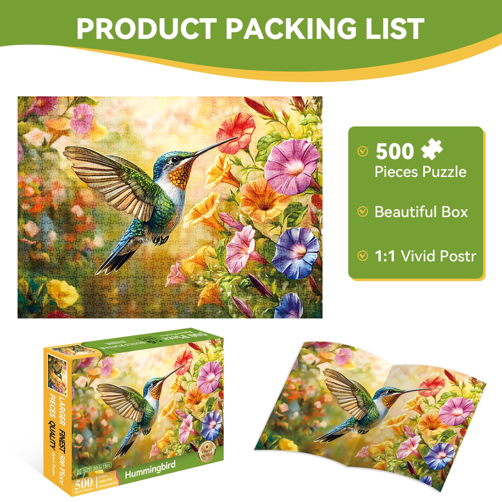 ZSYCZAO hummingbird and florals scene promoting calm, screen-free downtime