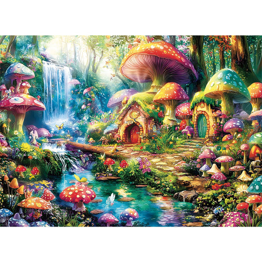 ZSYCZAO mushroom forest puzzle: cozy, calming 300-piece family activity.