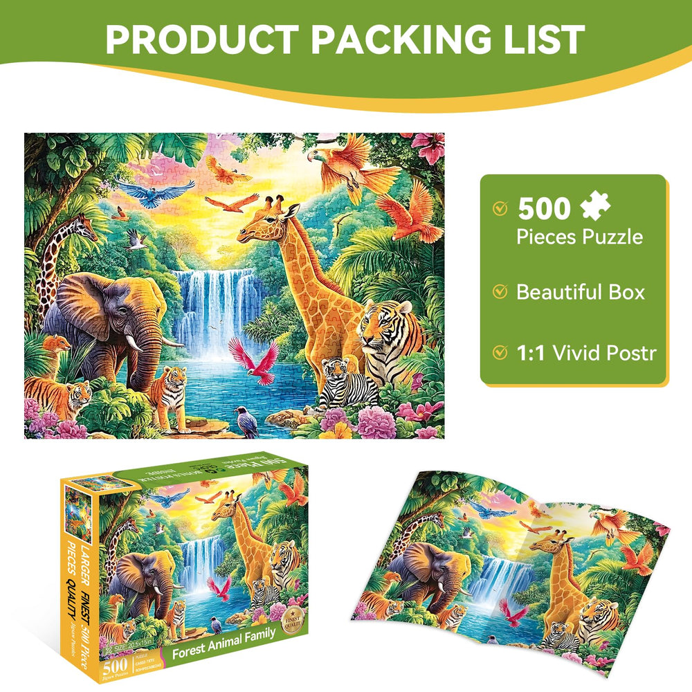 ZSYCZAO rainforest wildlife detailed art for immersive puzzling