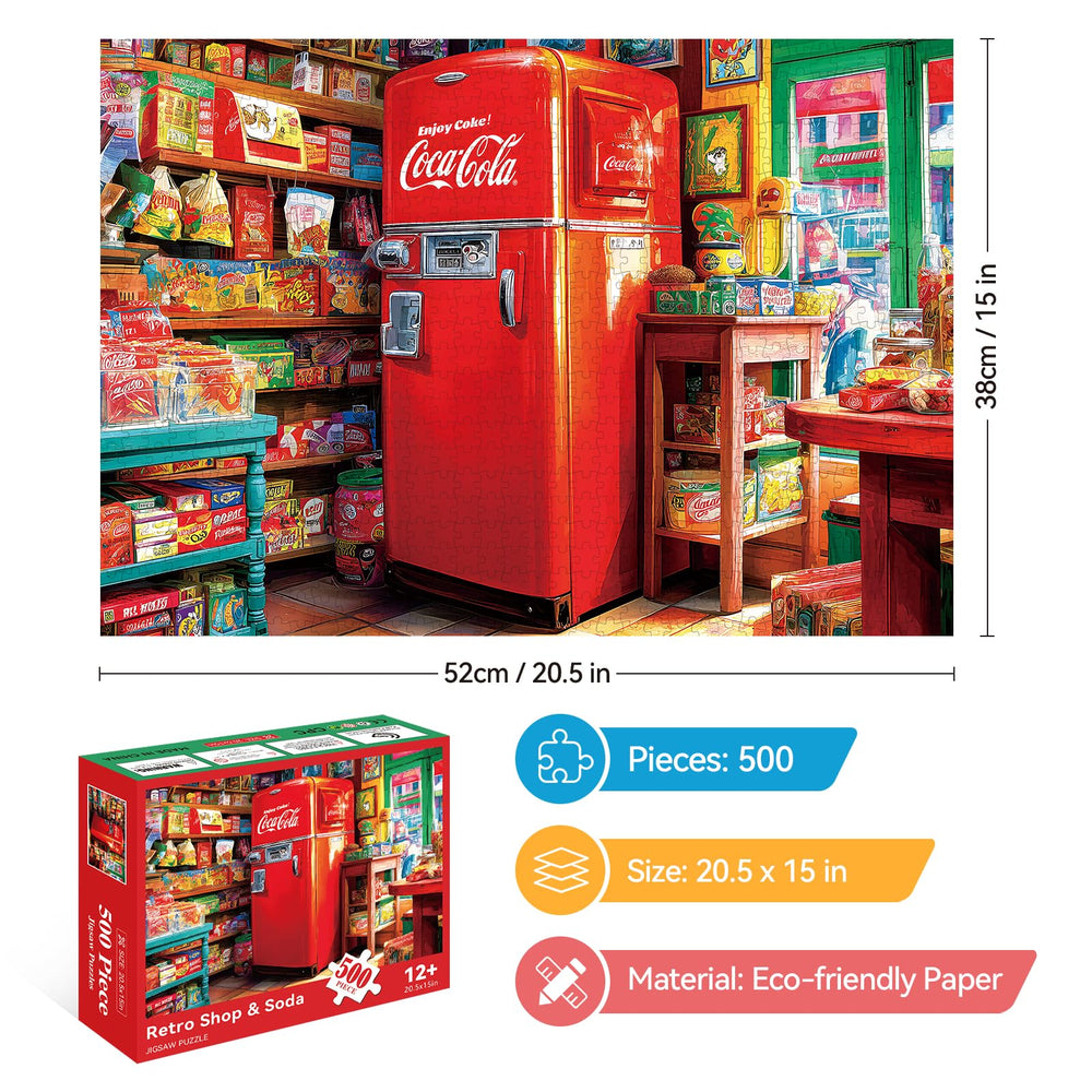 ZSYCZAO vibrant goods on shelves puzzle with colorful imagery for immersive puzzling