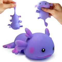 ZTATU axolotl squishy stress ball purple close-up for tactile focus
