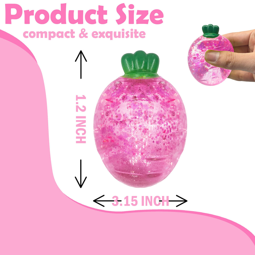 ZTATU Baby Carrot Squishy Toy texture close-up, ultra-soft TPR with honey-like filling for soothing squeeze