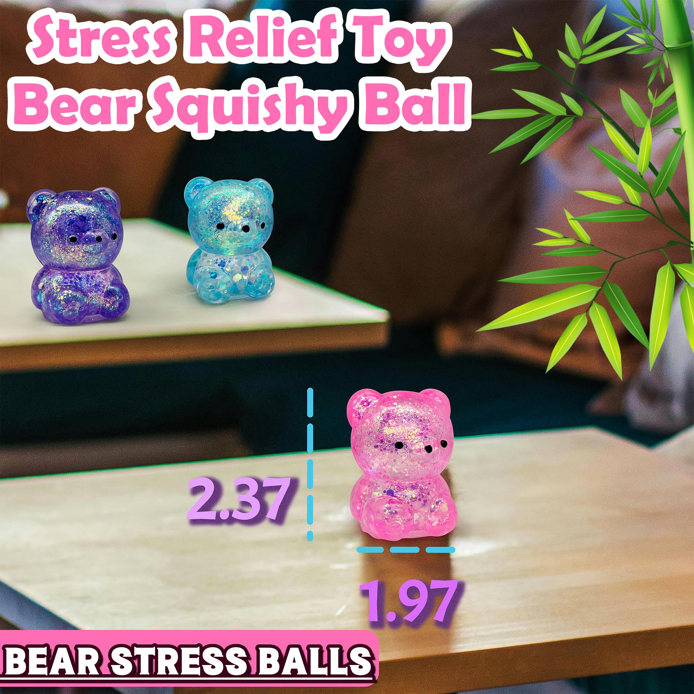ZTATU bear stretch toy closeup emphasizes flexible shape-changing play.