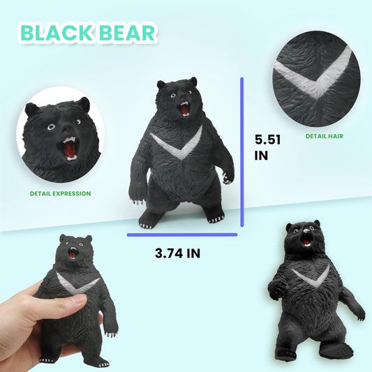 ZTATU black bear stress ball close-up; tactile surface for sensory play