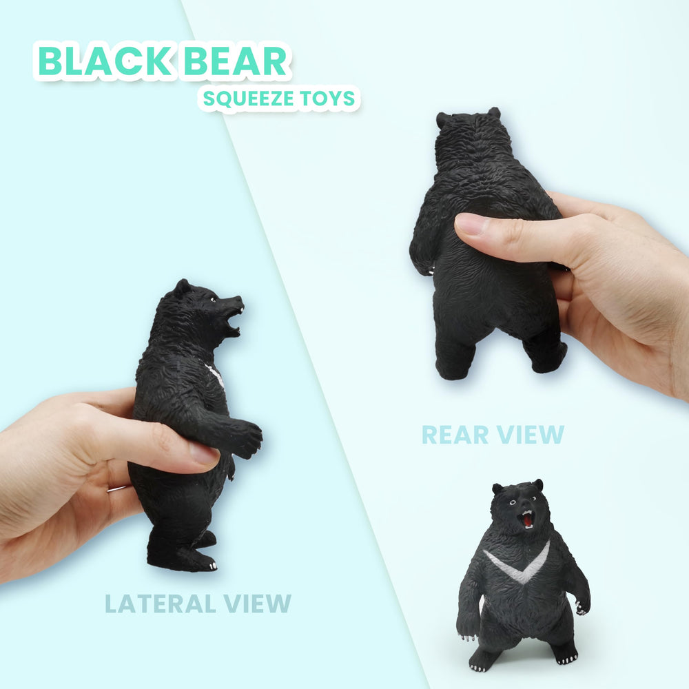 ZTATU black bear stress ball in hand; easy to knead and squeeze