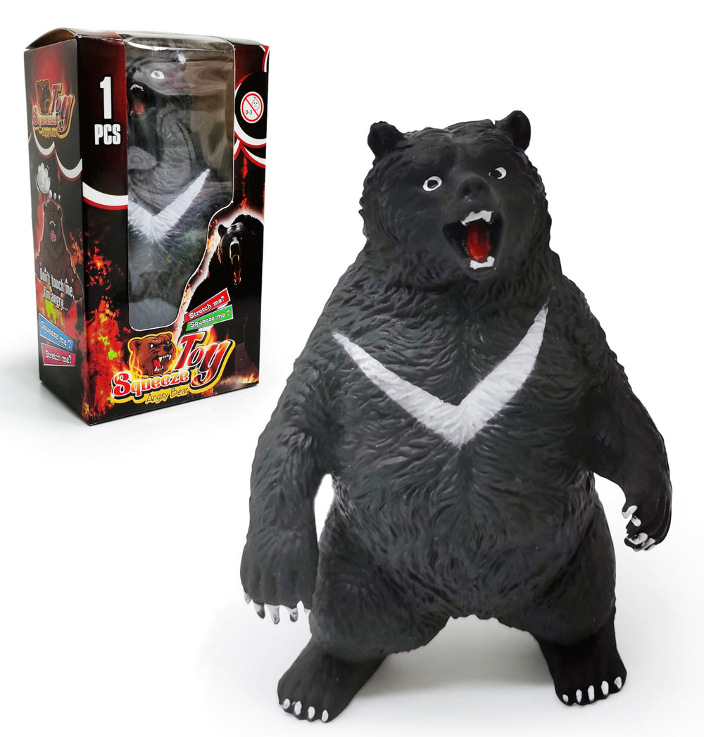 ZTATU black bear stress ball outer view; soft squishy toy for calm moments