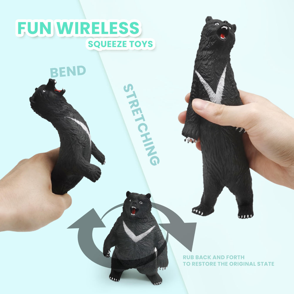ZTATU black bear stress ball stretched; flexible for creative shapes