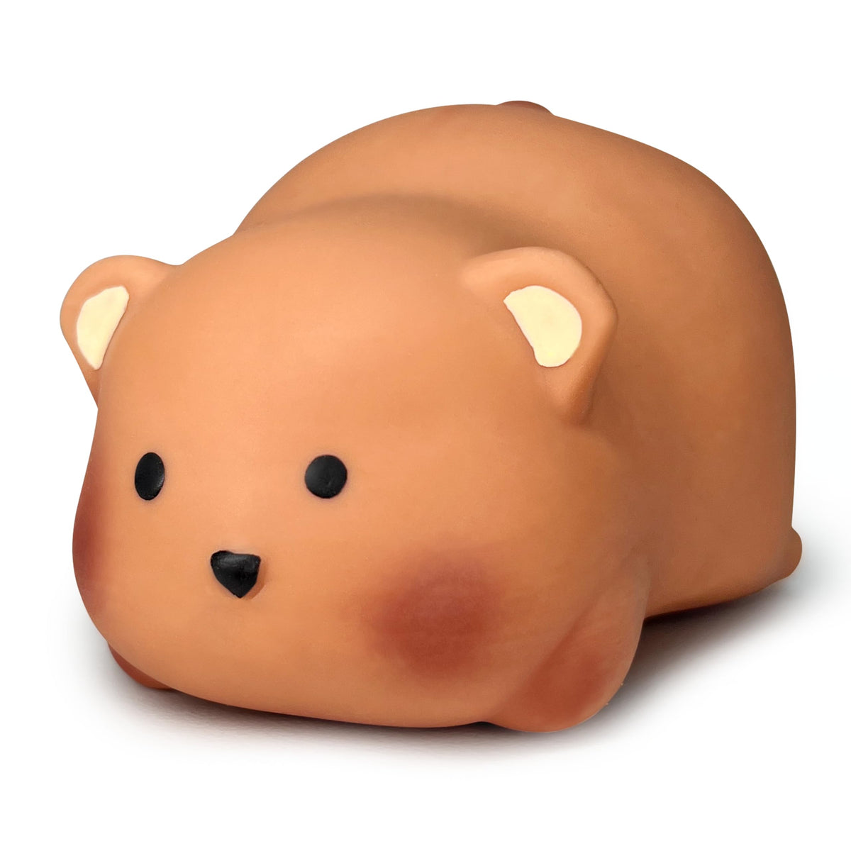 ZTATU Brown Bear stress ball being pinched for calming tactile relief