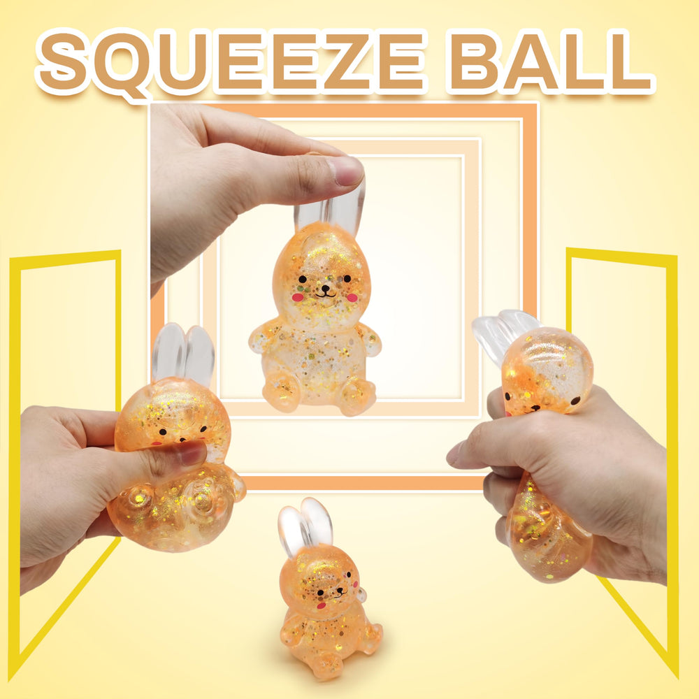ZTATU Bunny stress ball orange pocket size, easy to carry.