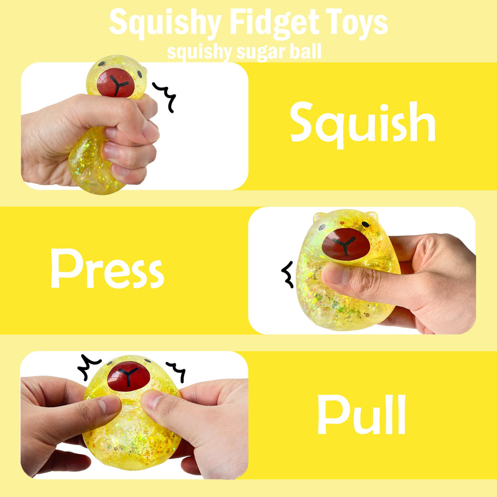 ZTATU Capybara stress ball fits pockets and desks for on-the-go focus.