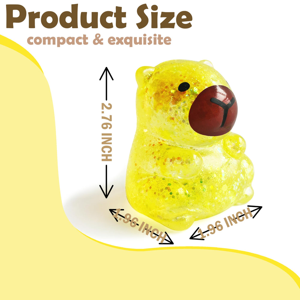 ZTATU Capybara squishy ball with gummy-like texture for stress relief and sensory play.