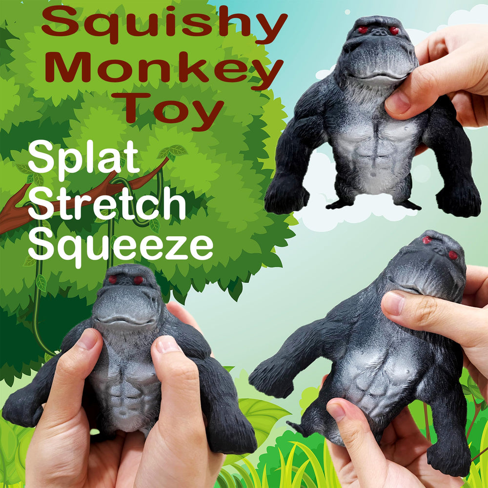 ZTATU durable-material monkey toy in black, easy-clean after messy play.