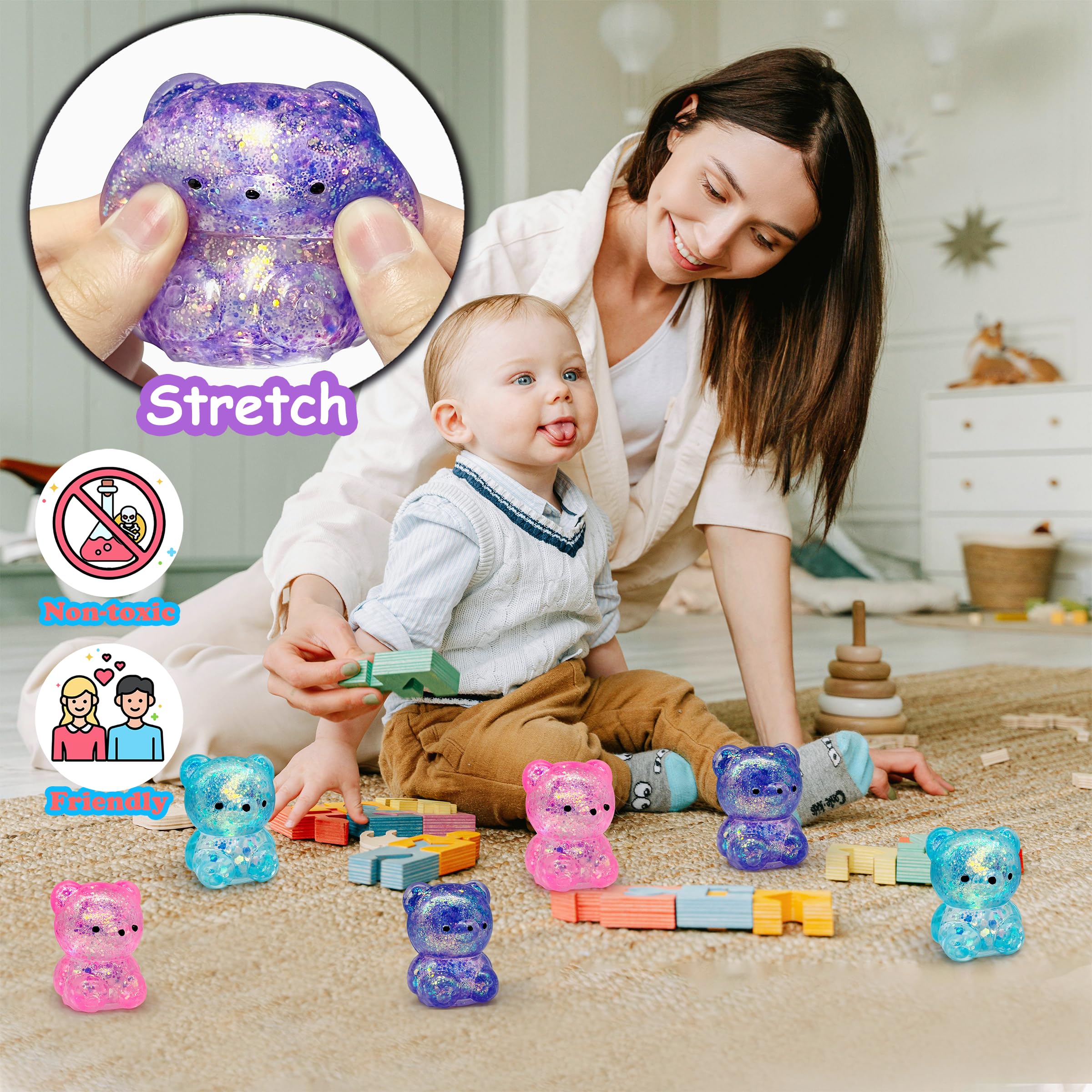 ZTATU Easter basket stuffer bear toy for kids and family.
