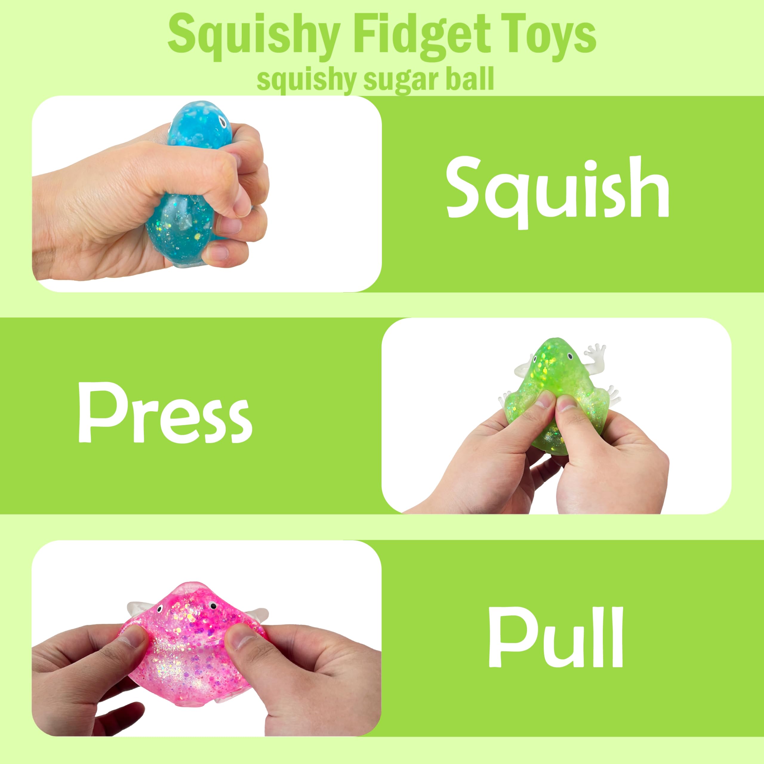 ZTATU Frog Squishy Toy close-up, lifelike frog details and texture