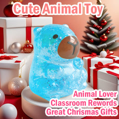 ZTATU capybara squishy blue color swirl demonstrates portable sensory relief.