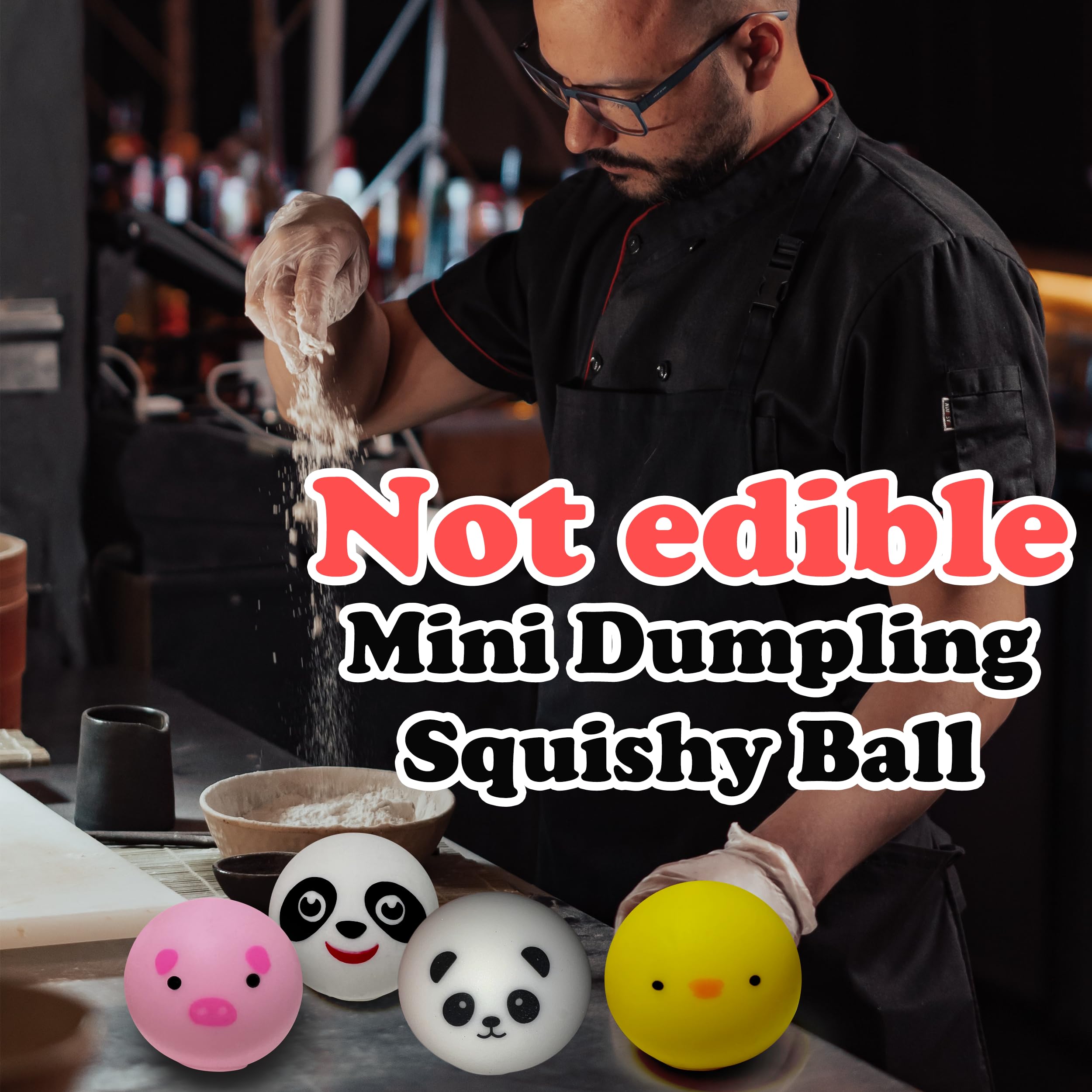 ZTATU Mini Panda Dumpling stress ball in adult hands during a break.