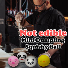 ZTATU Mini Panda Dumpling stress ball in adult hands during a break.