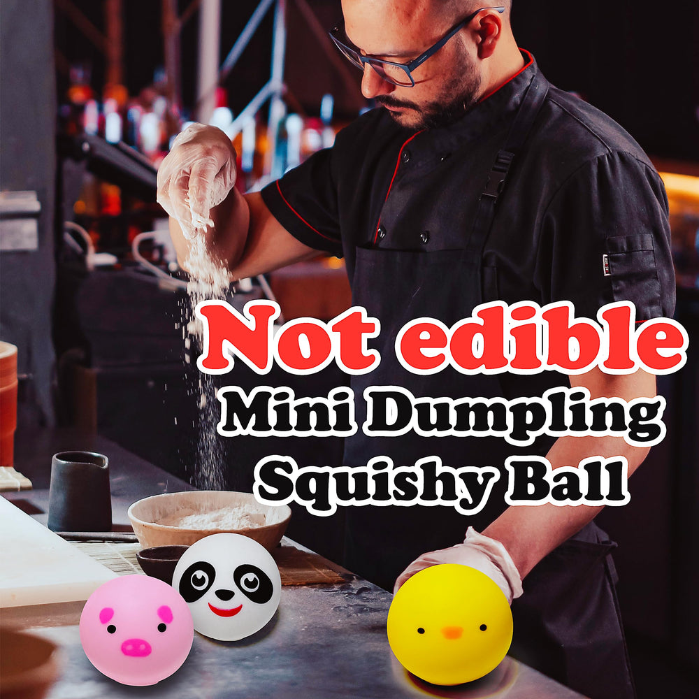 ZTATU Panda Dumpling stress ball close-up shows durable TPR and soft EVA.