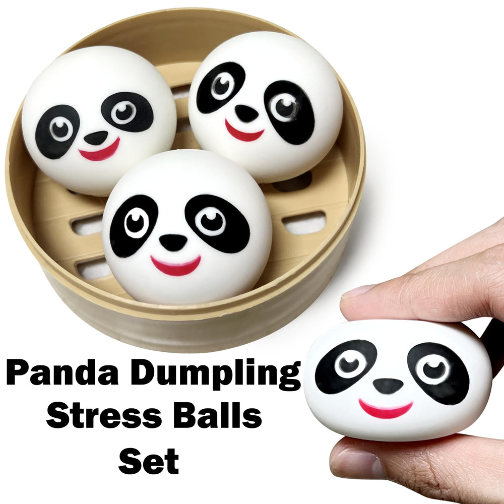 ZTATU Mini Panda Dumpling stress ball packaging image highlighting gift-worthy party favors.