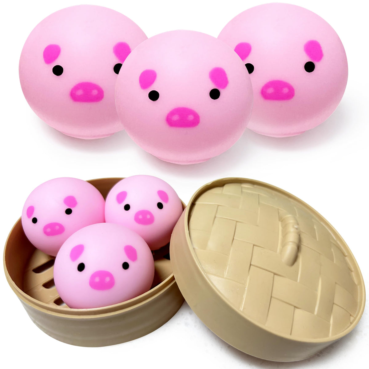 ZTATU mini pig dumpling squishy ball, tactile stimulation for calming play.