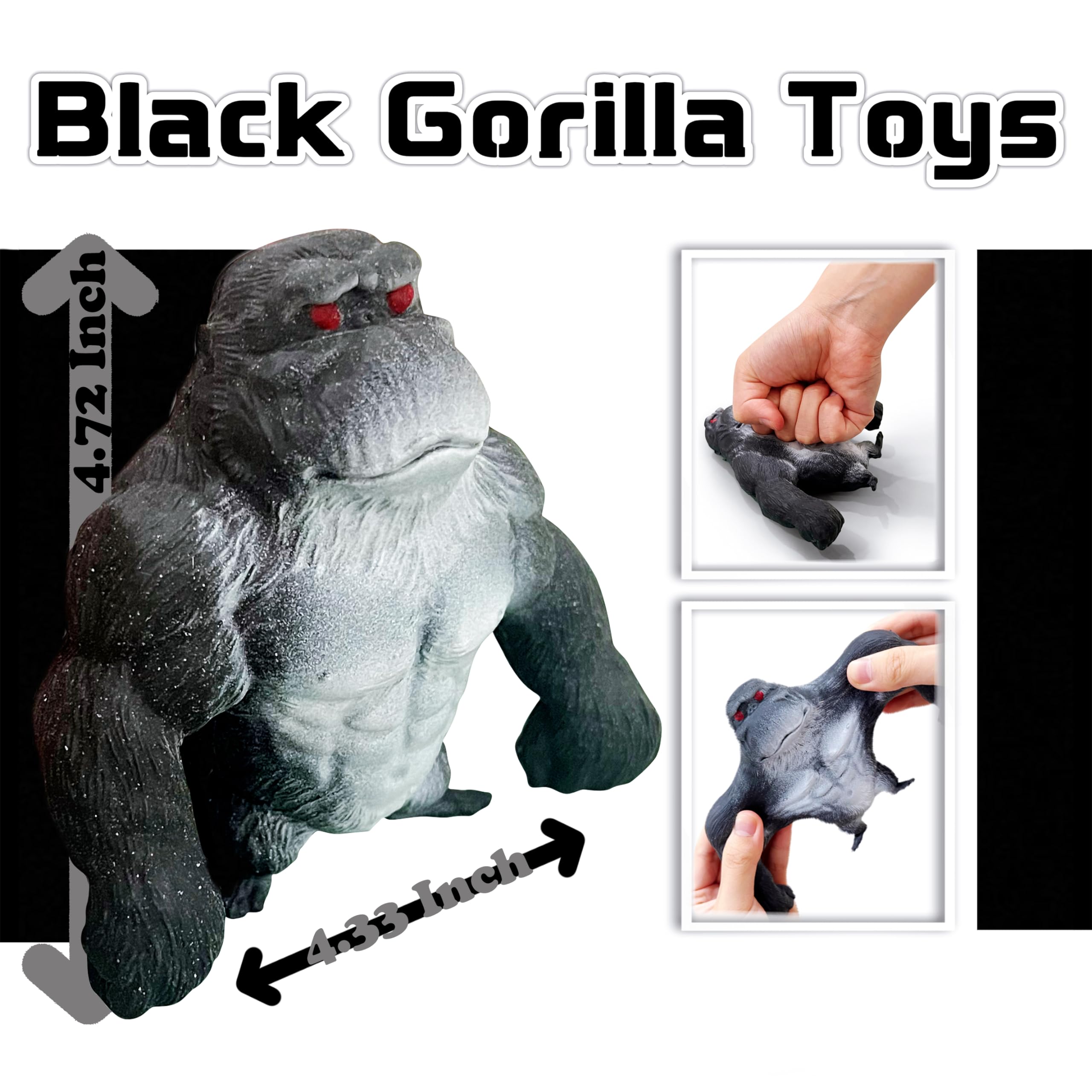 ZTATU monkey splat design in black, playful sensory toy for focus.