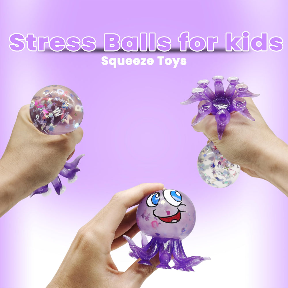 ZTATU octopus stress ball purple variant designed for classroom focus.