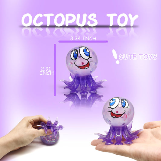 ZTATU octopus stress ball yellow variant for portable calm on the go.